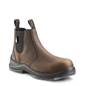 NEW TERRA men's murphy 6" composite toe pull-on safety work boot in dark brown